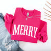Retro Merry Christmas Sweatshirt Festive Women’s Holiday Sweater by Adorb Custom Tees