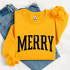 Retro Merry Christmas Sweatshirt Festive Women’s Holiday Sweater by Adorb Custom Tees