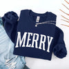 Retro Merry Christmas Sweatshirt Festive Women’s Holiday Sweater by Adorb Custom Tees