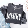 Retro Merry Christmas Sweatshirt Festive Women’s Holiday Sweater by Adorb Custom Tees