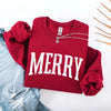 Retro Merry Christmas Sweatshirt Festive Women’s Holiday Sweater by Adorb Custom Tees