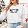 Retro Merry Christmas Sweatshirt Festive Women’s Holiday Sweater by Adorb Custom Tees