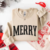 Retro Merry Christmas Sweatshirt Festive Women’s Holiday Sweater by Adorb Custom Tees