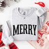 Retro Merry Christmas Sweatshirt Festive Women’s Holiday Sweater by Adorb Custom Tees