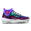 "Retro Pop" Nike Alpha Huarache Elite 4 Mid Cleats by Stadium Custom Kicks