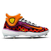 "Retro Pop" Nike Alpha Huarache Elite 4 Mid Cleats by Stadium Custom Kicks