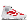 "Retro Red & White" Nike Alpha Huarache Elite 3 Mid Cleats by Stadium Custom Kicks