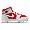 "Reverse Red" Jordan 1 Retro Cleats by Stadium Custom Kicks