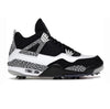 "Reverse Cement" Jordan 4 Retro Golf Shoes by Stadium Custom Kicks