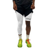 Single-Leg Compression Tights - Right - White by Bigger Than Basketball