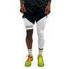 Single-Leg Compression Tights - Left - White by Bigger Than Basketball