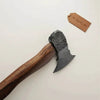 Handcrafted Damascus Utility Hatchet – Bearded Blade Style, Solid Wood Handle, Sheath Included by JW SteelCrafts