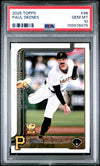 Graded 2025 Topps Paul Skenes #98 Rookie Cup Baseball Card PSA 10 Gem Mint