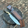 Handmade Carbon Steel Hunting Knife with Stag Horn Handle & Leather Sheath by JW SteelCrafts
