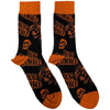 Rob Zombie Skull Face Orange [Socks] by Rock Band Apparel