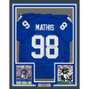 Framed Autographed/Signed Robert Mathis 35x39 Indianapolis Blue Football Jersey JSA COA by Hall of Fame Sports Memorabilia