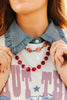 Rosewood Mosaic Beaded Chain Necklace by Wild Junkie