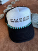 Round Turquoise Bead Trucker Hat Chain by Wild Junkie