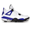 "Royal Blue Cement" Jordan 4 Retro Golf Shoes by Stadium Custom Kicks