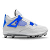 "Royal Blue" Jordan 4 Retro MCS Cleats by Stadium Custom Kicks