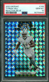 Graded 2023 Panini Mosaic Tyreek Hill #144 Reactive Blue Football Card PSA 10 Gem Mint