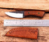 Custom Handmade Carbon Steel Skinning Knife – Rosewood Handle