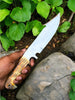 Custom Handmade Bowie Knife - D2 Steel Blade, Bone Handle, 13" Overall