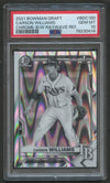 Graded 2021 Topps Bowman Draft Carson Williams #BDC180 Chrome B/W Raywave Refractor Rookie RC Baseball Card PSA 10 Gem Mint
