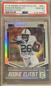 Graded 2018 Panini Donruss Elite Saquon Barkley #RE1 Rookie Elitist Rookie RC Football Card PSA 10 Gem Mint