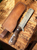 Custom Bull Cutter Knife – 8" Damascus Steel with Wood Handle
