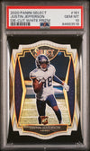 Graded 2020 Panini Select Justin Jefferson #161 Die Cut White Prizm Rookie RC Football Card PSA 10 Gem Mint