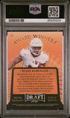 Graded 2023 Leaf Draft Bijan Robinson #12 Rookie RC Football Card PSA 10 Gem Mint
