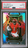 Graded 2021 Panini Select Ja'Marr Chase #247 Silver Rookie RC Football Card PSA 10 Gem Mint