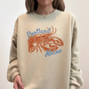 Portland Maine Lobster Crewneck Sweatshirt | Coastal Graphic Pullover by Hey Jude Graphic Tees
