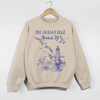 Montauk Lighthouse “The Ocean’s Edge” Coastal Graphic Crewneck Sweatshirt by Hey Jude Graphic Tees