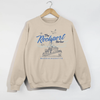 Rockport Harbor Massachusetts Crewneck Sweatshirt – Coastal New England Boat Graphic Pullover by Hey Jude Graphic Tees
