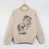 Wild Mustang Graphic Crewneck Sweatshirt by Hey Jude Graphic Tees