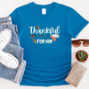 Thankful For Her/Him Valentines Couple T-Shirt – Cute Matching Holiday Tees by Adorb Custom Tees