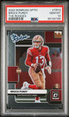 Graded 2022 Panini Donruss Optic Brock Purdy #TR13 The Rookies Rookie RC Football Card PSA 10 Gem Mint