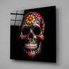 Flowery Skull Glass Wall Art || Designers Collection by Insigneart USA