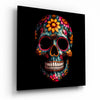 Flowery Skull Glass Wall Art || Designers Collection by Insigneart USA