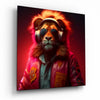 Hippie Lion Glass Wall Art || Designers Collection by Insigneart USA