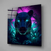 Neon Panther Glass Wall Art || Designers Collection by Insigneart USA