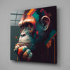 Ape the Thinker Glass Wall Art || Designers Collection by Insigneart USA