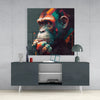 Ape the Thinker Glass Wall Art || Designers Collection by Insigneart USA