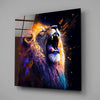 Roaring Lion Glass Wall Art || Designers Collection by Insigneart USA