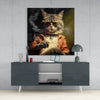 The Coolest Cat V2 Glass Wall Art by Insigneart USA
