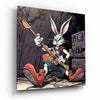 Rocker Rabbit Glass Wall Art by Insigneart USA