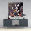 Rocker Rabbit Glass Wall Art by Insigneart USA