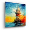 Maiden's Tower Glass Wall Art by Insigneart USA